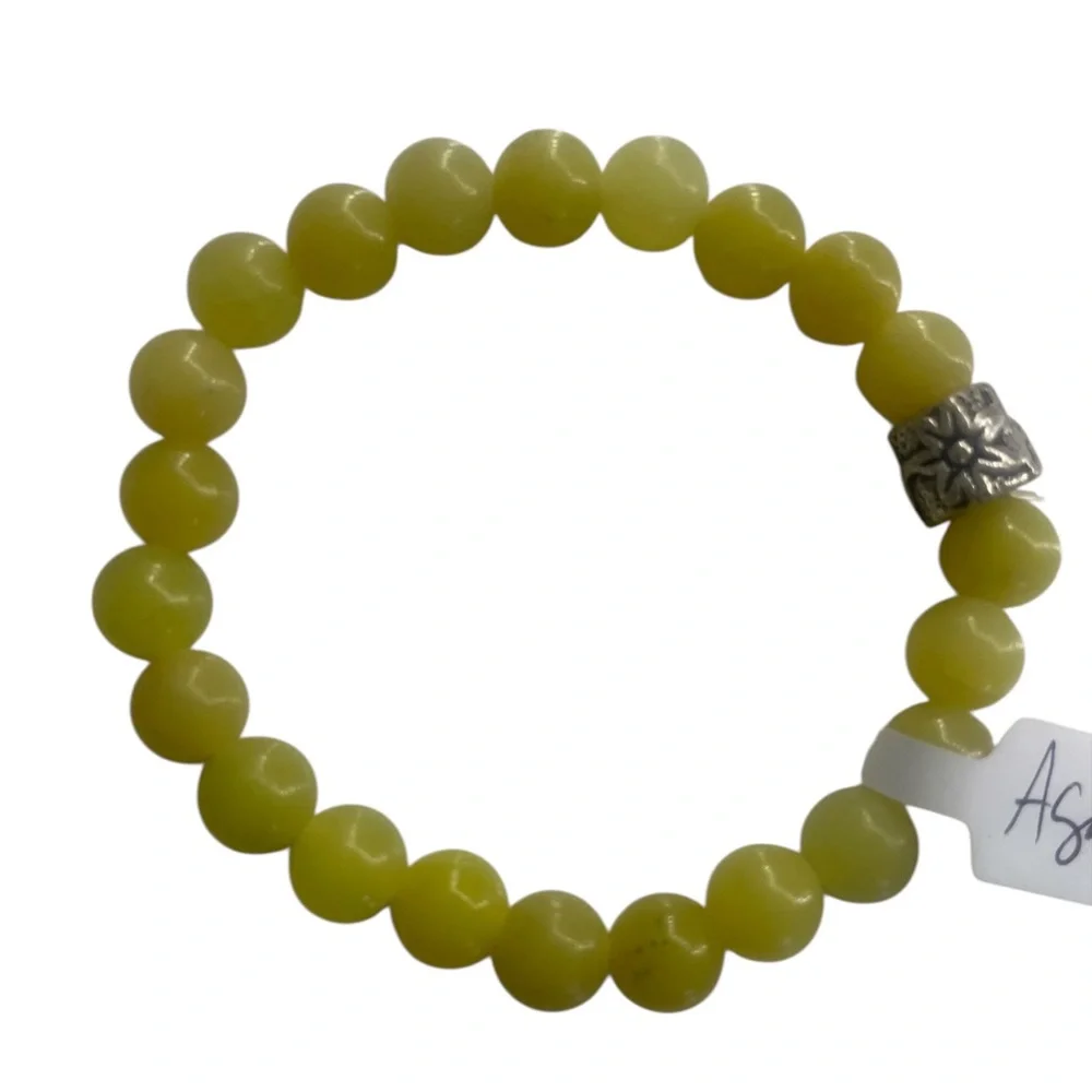 Yellow agate gemstone bracelet - Picture 5 of 6